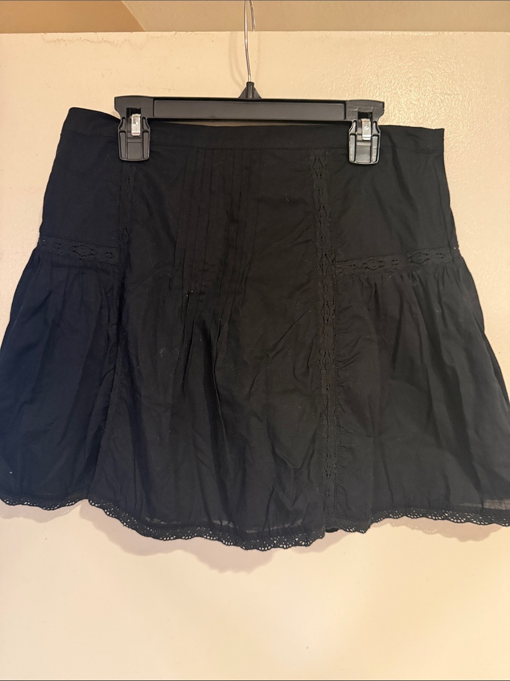 Divided Black Mini Skirt
